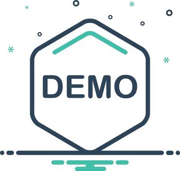 mix icon for demo vector 1